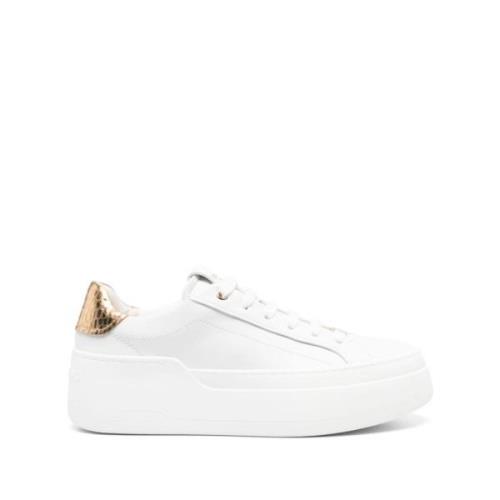 Witte Sneakers Paneelontwerp Logo Plaque Salvatore Ferragamo , White ,...