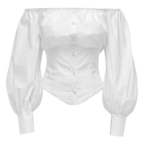 Bootnek Pofmouw Poplin Shirt MVP wardrobe , White , Dames