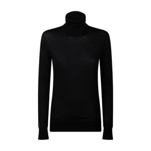 Zwarte Transparante Panel Trui Calvin Klein , Black , Dames