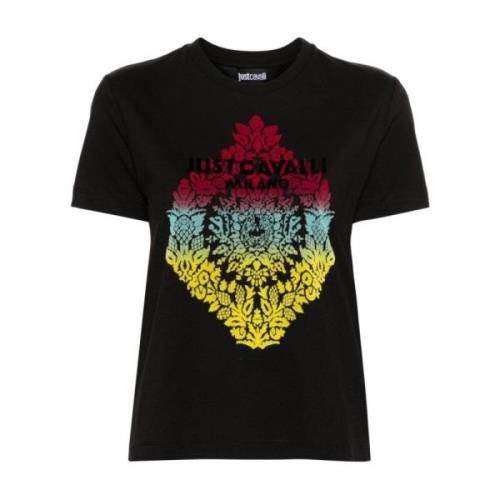 Zwarte Grafische T-shirts en Polos Just Cavalli , Black , Dames