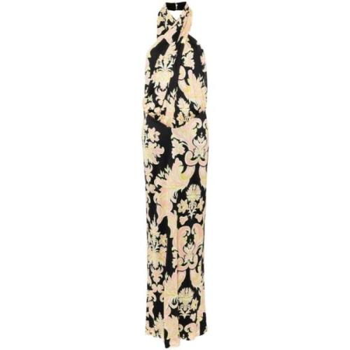 Paisley Print Halternek Jurk Etro , Multicolor , Dames