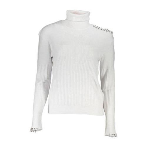 Grijze Turtleneck Katoenen Trui Contrast Details Patrizia Pepe , Gray ...