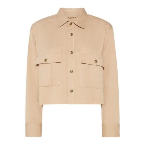 Katoenen Overshirt Walnoot Philippe Model , Beige , Dames