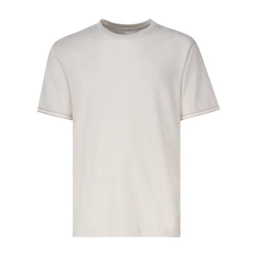 Linnen Katoen T-shirt Zandkleur Eleventy , Beige , Heren