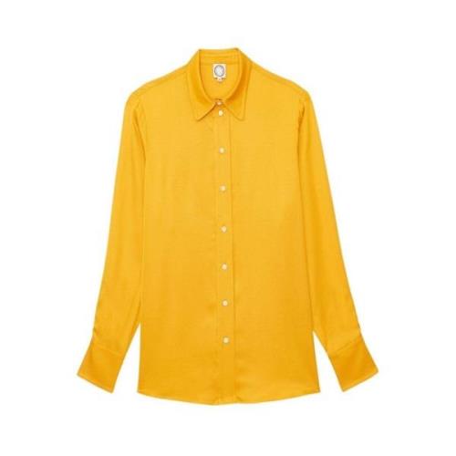 Gele Satijnen Shirt met Buttercup Design Ines De La Fressange Paris , ...