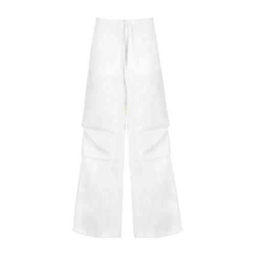 Witte katoenen broek met trekkoord Darkpark , White , Dames