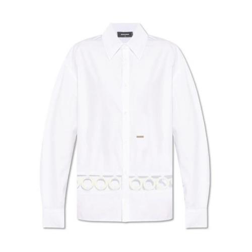 Stijlvolle Overhemden voor Mannen en Vrouwen Dsquared2 , White , Dames