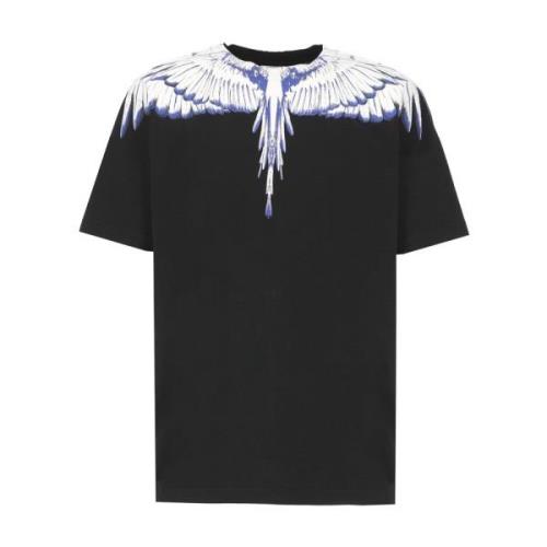 Zwart Icon Wings Print T-shirt Marcelo Burlon , Black , Heren