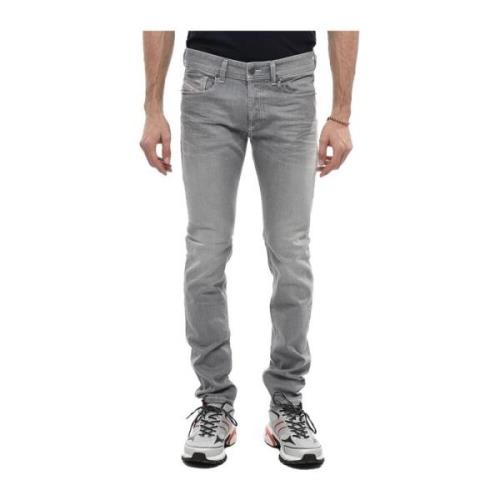 Grijze Skinny Jeans met Vijf Zakken Diesel , Gray , Heren