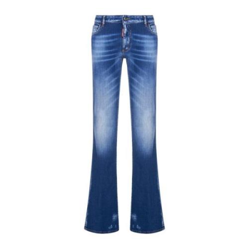Blauwe Regular Fit Jeans Dsquared2 , Blue , Dames