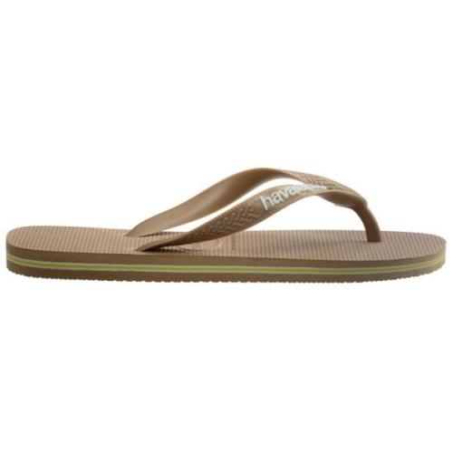 Braziliaanse Vlag Slippers Havaianas , Brown , Dames