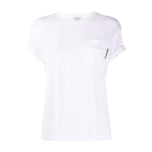Witte T-shirts & Polo's voor vrouwen Brunello Cucinelli , White , Dame...