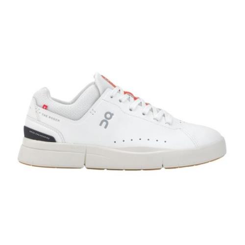 Witte Sneakers met Oranje Details On Running , White , Heren