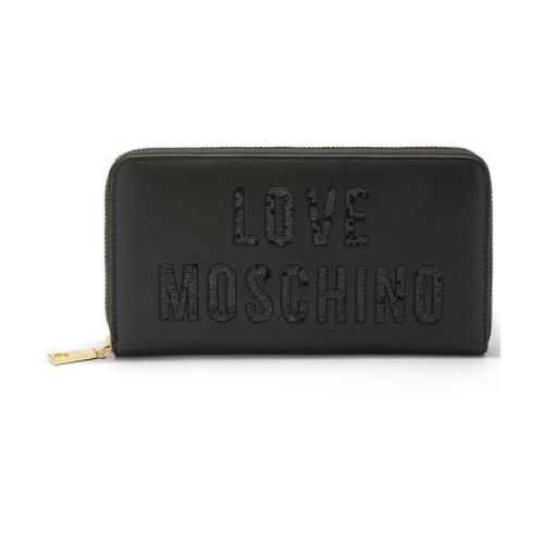 Zwarte Portemonnees voor Vrouwen Love Moschino , Black , Dames