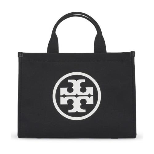 Canvas Small Tote in Zwart Tory Burch , Black , Dames
