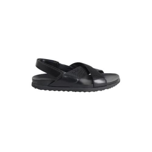 Pre-owned Leather sandals Prada Vintage , Black , Dames