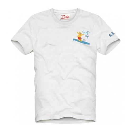 Surf Style T-Shirt Saint Barth , White , Heren