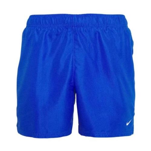 Blauwe Beachwear Shorts met Swoosh Print Nike , Blue , Heren