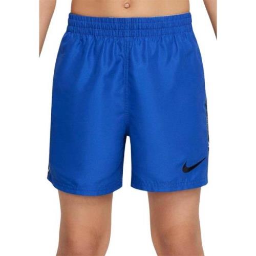Zee Shorts Zwart Blauw Logo Borduurwerk Nike , Blue , Heren