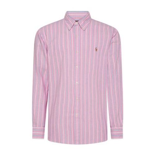Roze Lange Mouw Sportshirt Polo Ralph Lauren , Multicolor , Heren