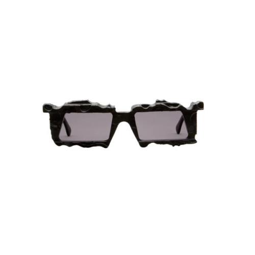 Zwarte zonnebril damesaccessoires Ss24 Kuboraum , Black , Dames