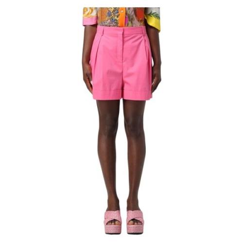 Stijlvolle Bermuda Shorts voor Zomerse Dagen Moschino , Pink , Dames