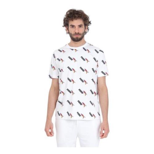 Witte T-shirt met Love Wins Print Puma , Multicolor , Heren