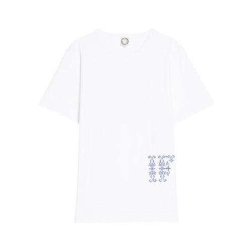 Geborduurd wit T-shirt Ines De La Fressange Paris , White , Dames