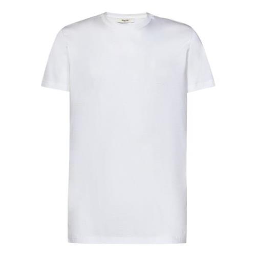 Witte T-shirts en Polos met Logo Borduursel Golden Craft , White , Her...