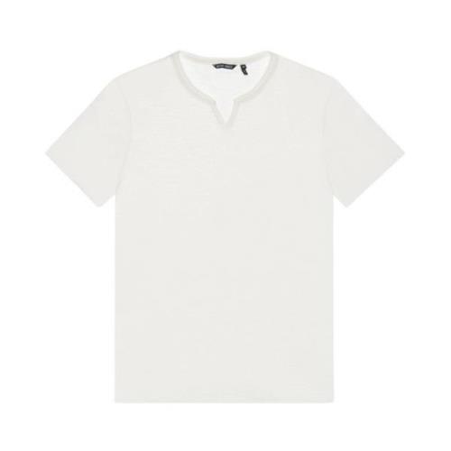 Slub Jersey Katoenen Korte Mouw T-shirt Antony Morato , White , Heren