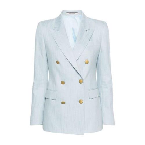 Klassieke Double-Breasted Blazer Tagliatore , Blue , Dames