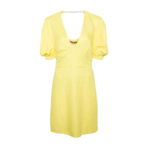 Stijlvolle Korte Jurk Twinset , Yellow , Dames