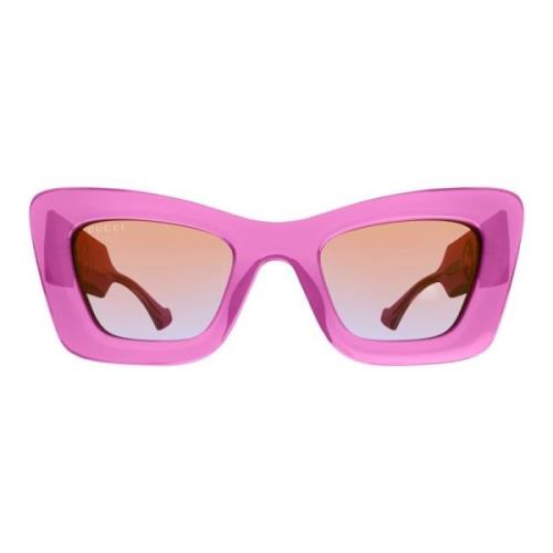 Transparante Oversized Cat-Eye Zonnebril Gucci , Pink , Dames