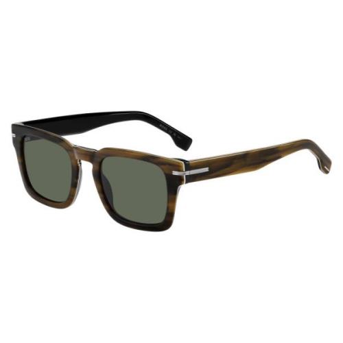 Stylish Sunglasses in Striped Black White Hugo Boss , Black , Heren