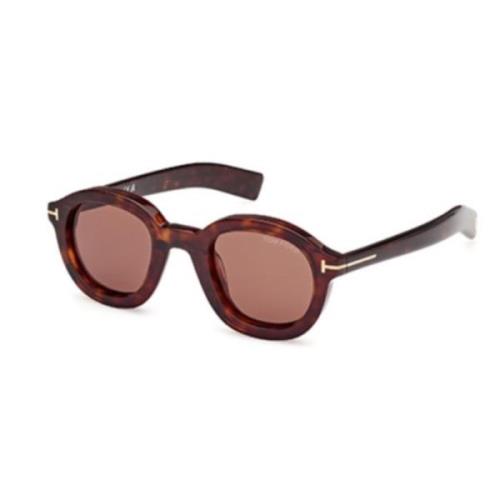 Elegante Zonnebril voor Stijlvolle Individuen Tom Ford , Brown , Unise...