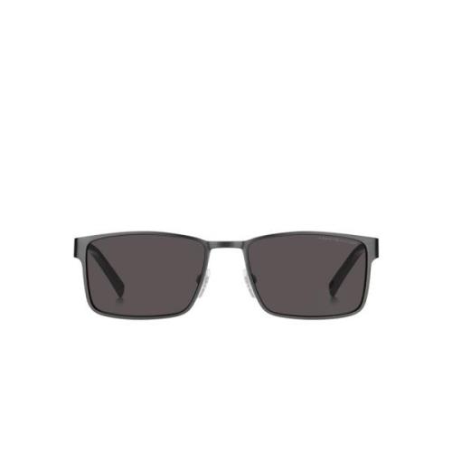 Vierkante metalen zonnebril in grijs Tommy Hilfiger , Gray , Heren