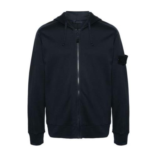 Blauwe Hoodie Stone Island , Blue , Heren