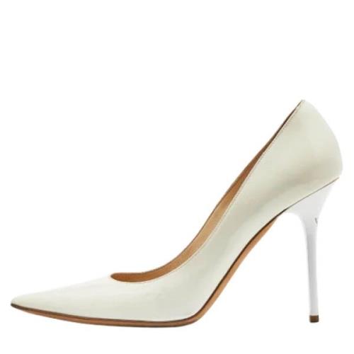 Pre-owned Leather heels Jimmy Choo Pre-owned , White , Dames