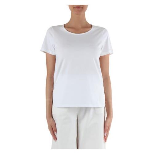 Katoenen Jersey en Poplin T-shirt Sun68 , White , Dames