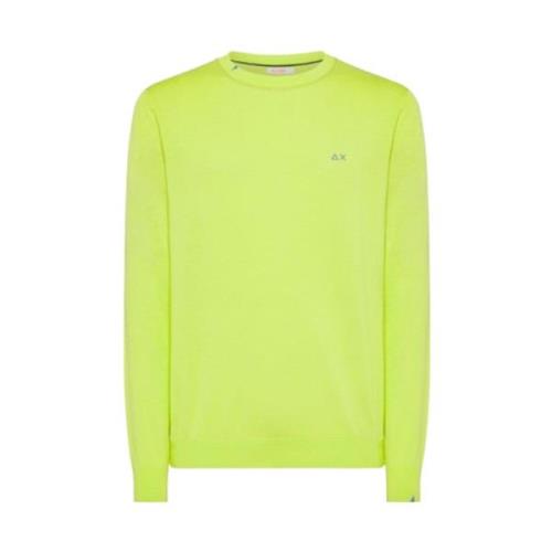 Lime Ronde Hals T-shirt Sun68 , Green , Heren