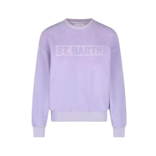 Lila Katoen Stardust Dames Sweatshirt MC2 Saint Barth , Purple , Dames