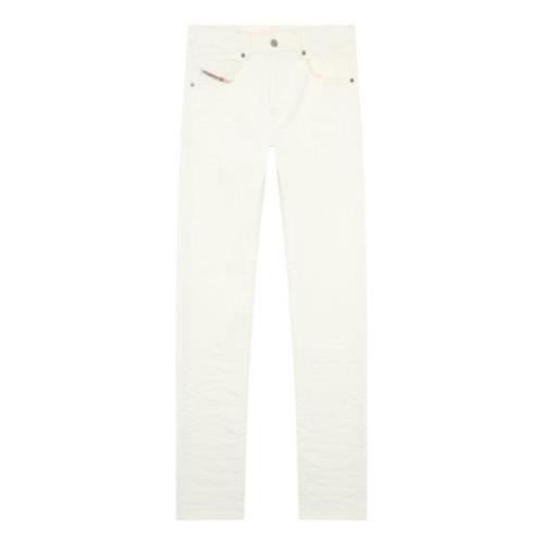 Witte Straight Jeans voor Mannen Diesel , White , Heren