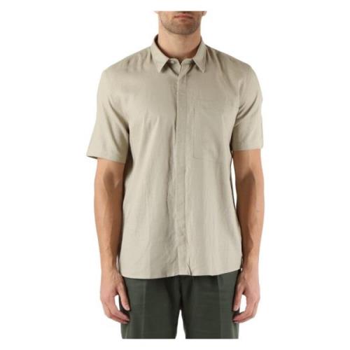 Linnen en Viscose Regular Fit Overhemd Antony Morato , Beige , Heren