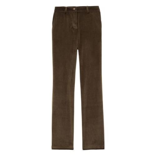 Donker Khaki Corduroy Broek Ines De La Fressange Paris , Green , Dames