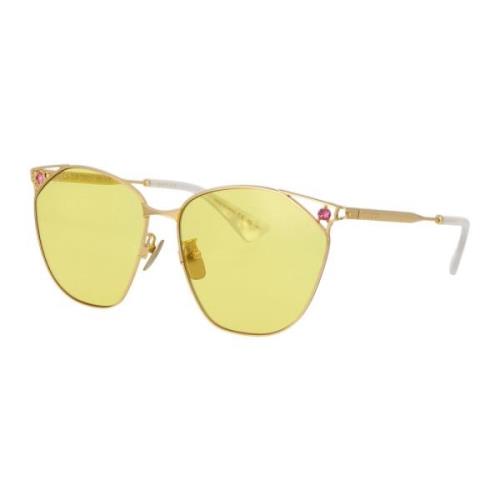 Stijlvolle zonnebril Gg1375Sa Gucci , Yellow , Dames