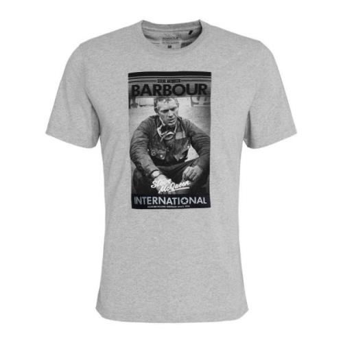 Steve McQueen Mount T-Shirt Grijs Marl Barbour , Gray , Heren