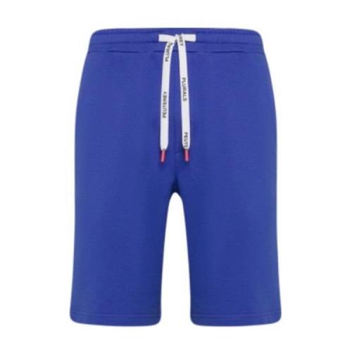Blauwe Katoenen Bermuda Shorts Peuterey , Blue , Heren
