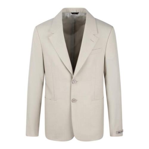 Klassieke Wollen Blazer Fendi , Beige , Heren