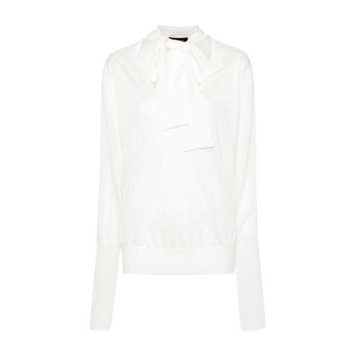 Wit Gebreide Kleding Dames Ss24 Fabiana Filippi , White , Dames