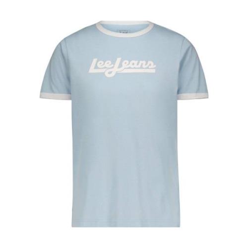 Casual Ringer T-shirt Lee , Blue , Dames